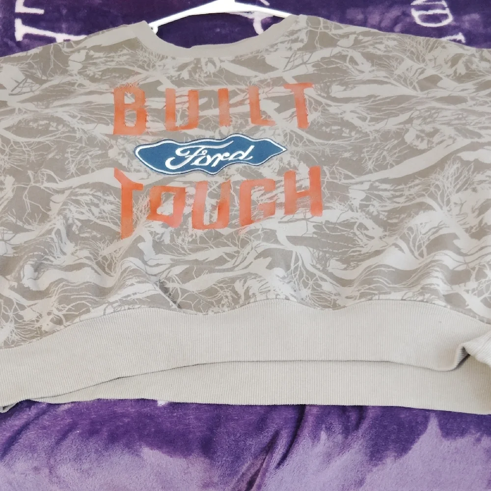 Ford Built Tough Camouflage Embroidery Sweatshirt- Camo - Picture 2 of 4